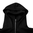 thumbnail image 6 of Kids Zip Hoodie with Face Mask Winter Warm Casual Hoodies Double Layer Hooded Y2K Sports Jacket Balaclava Hoodie for Boys and Girls Black, 6 of 10