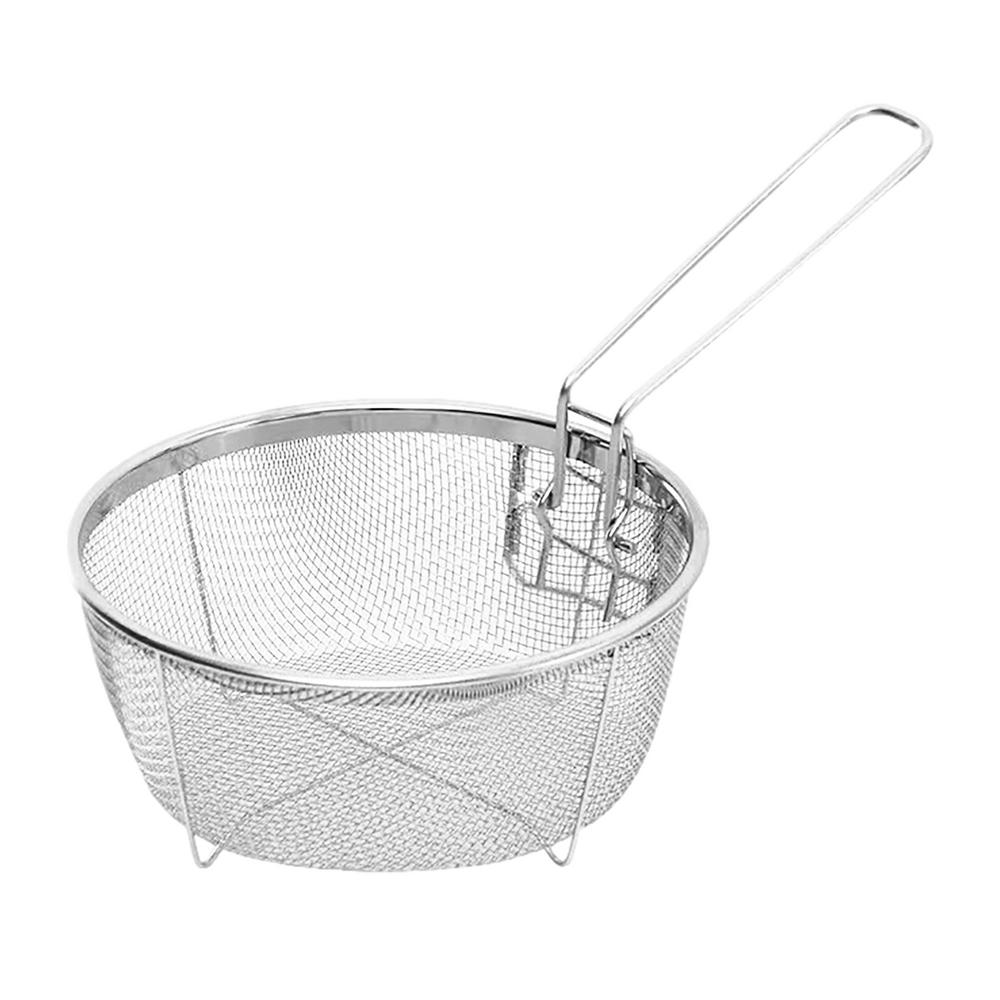 Fovolat Stainless Steel Fry Baskets with Handle Deep Fryer Strainer