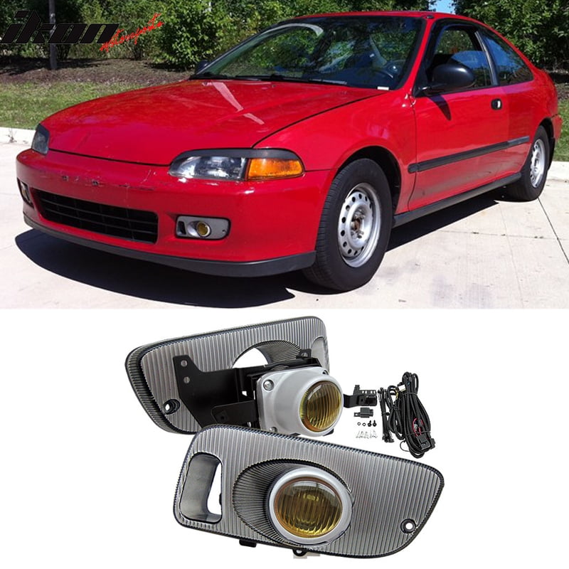 Compatible with 9295 Honda Civic 2/3Door Factory Yellow Lens Fog