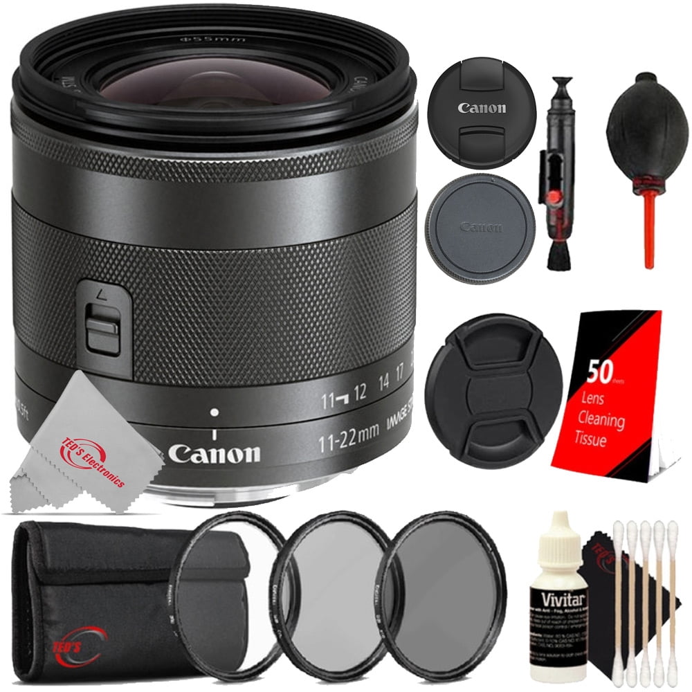Canon Ef M 11 22mm F 4 5 6 Is Stm 35mm Equivalent Lens Black Essential Accessory Kit Walmart Com Walmart Com Canon Ef M 11 22mm F 4 5 6 Is Stm 35mm Equivalent Lens Black Essential Accessory Kit Walmart Com Walmart Com