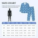 thumbnail image 4 of Balery Blue Fish Pijama para Hombre de Dos Piezas con Manga Larga, Conjunto de Dormir y Descanso Suave con Bolsillos-Large, 4 of 7