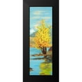 thumbnail image 2 of Atelier B Art Studio 11x24 Black Modern Framed Museum Art Print Titled - Lake Landscape with a Tree and Reflection, 2 of 5