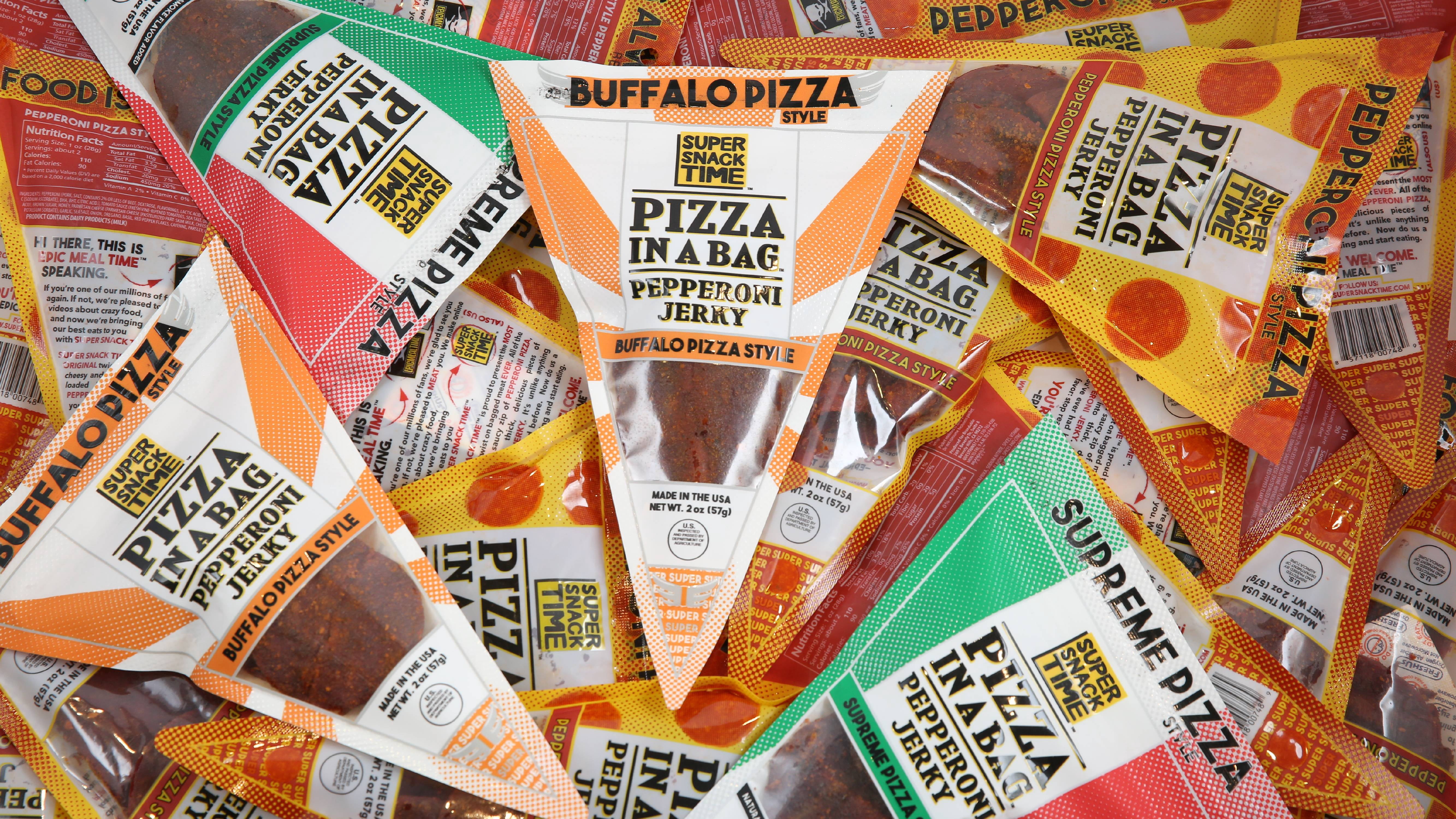 Super Snack Time Pizza In A Bag Buffalo Style Pepperoni Jerky 2 oz