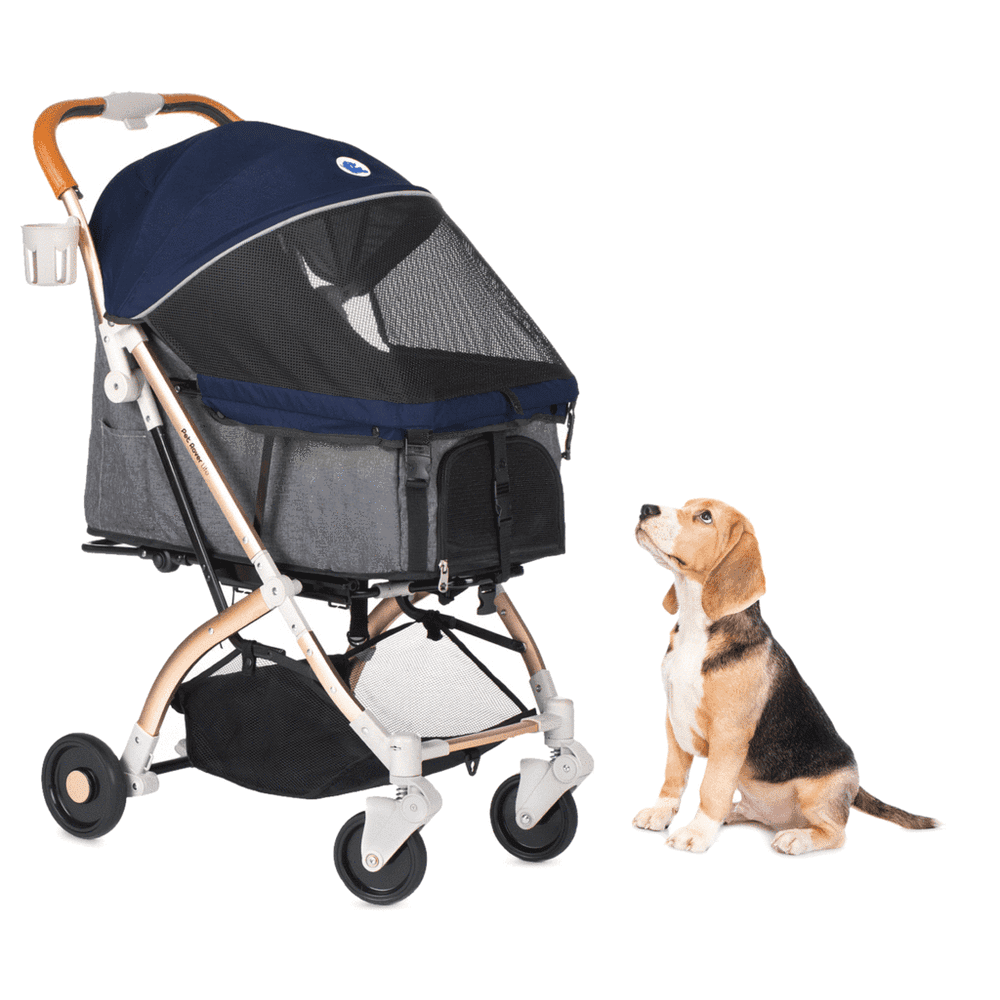 HPZ Pet Rover Lite Travel Dog, Cat & Pet Stroller, Navy Blue - Walmart