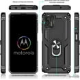 thumbnail image 3 of Compatible for Moto G Stylus 2021 Case with HD Screen Protector, [Military-Grade] Magnetic Ring Holder Kickstand Shockproof Protective Phone Case for Motorola Moto G Stylus 2021, Black, 3 of 13