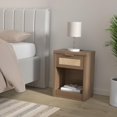 Nightstand Set of 2, Rattan Night Stand with TypeC Charging Station