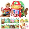 thumbnail image 1 of Tablero de Aprendizaje Temprano de Animales de Granja | Libro Interactivo de Cuentos de Árboles Frutales para Niños Pequeños En Edad Preescolar | Desarrollo de Habilidades Motoras | Juguete Educativo, 1 of 4