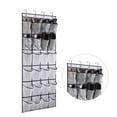 thumbnail image 2 of Bolsa de pared para el hogar de almacenamiento de 24 bolsillos no tejida con 4 ganchos de metal (blanco), 2 of 5