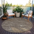 thumbnail image 6 of Addison Rugs Chantille Indoor/Outdoor Transitional Lines Brown Washable Round Rug, 8' x 8', 6 of 6