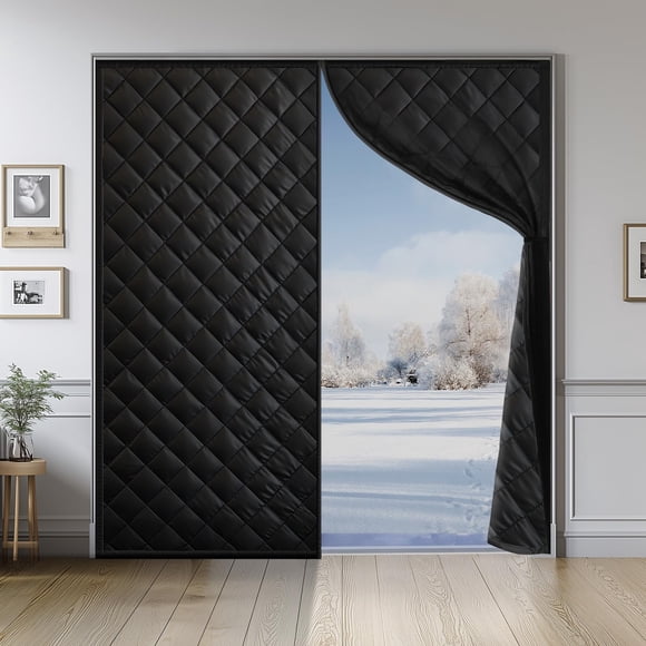 Cortina de puerta magnética con aislamiento térmico Homealexa 72x80