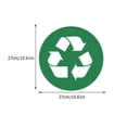 thumbnail image 2 of FENGGUIQU 2Pcs Practical Green PVC Garbage Classification Decals Adhesive for Trash Can Sorting, 2 of 8