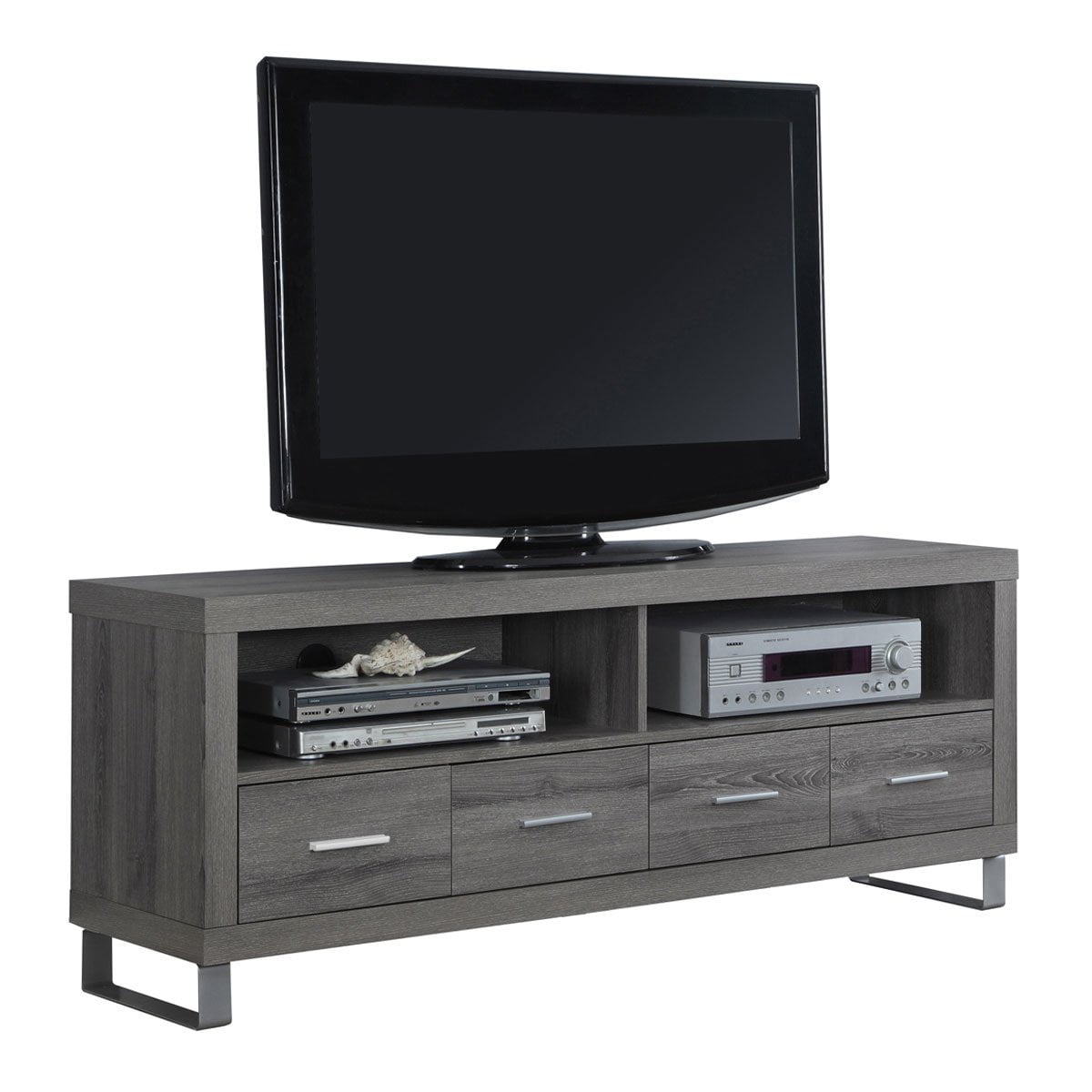 Dark Taupe for sale online Monarch Specialties 2574 60inch TV Stand 