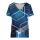 thumbnail image 3 of Blusa informal de manga corta con cuello redondo para mujer con estampado del día de San Valentín OAVQHLG3B Store  lin121212, 3 of 3