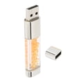 thumbnail image 5 of Dispositivo de almacenamiento de unidad flash USB 2.0 para coche con transmisión de alta velocidad de diamante personalizado en disco U (diamante amarillo 128 GB), 5 of 5