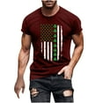 thumbnail image 1 of Besolor T-Shirts de la Saint-Patrick pour Hommes à Col Rond Imprimés à Manches Courtes Hauts Décontractés d'Été Blouse Graphique T-Shirts, 1 of 4