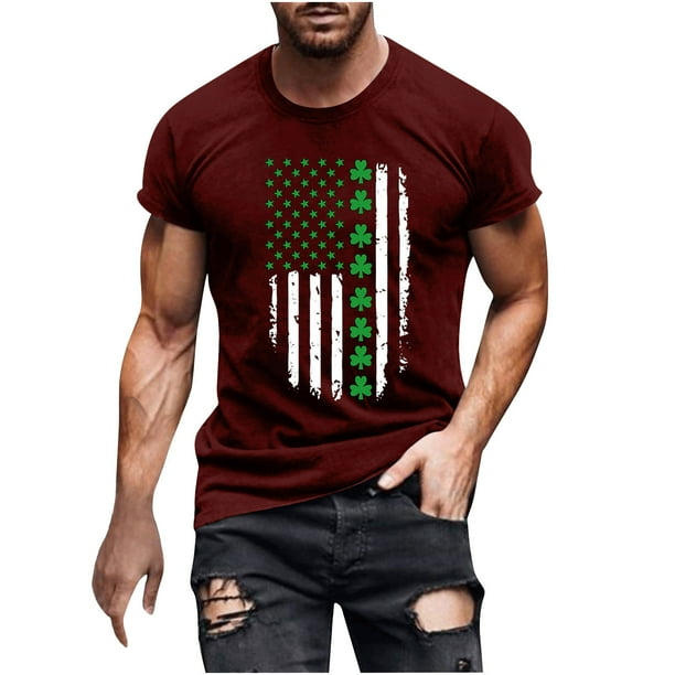 Camisas de Manga Larga para Hombres Blusa de Cuello Redondo de Impresión Cómoda, Camisa Casual de Poliéster para Uso Diario, de Fiesta Y de Primavera de Verano