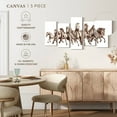 thumbnail image 4 of Elephant Stock 8 Horses Wall Art - Horizontal Multi Panel Canvas - Living Room Wall Decor - Animal Multi Panel - White And Gray Decor - 25" x 12", 4 of 4