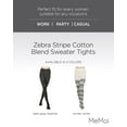 thumbnail image 2 of MeMoi Zebra Stripe Cotton Blend Sweater Tights - Womens - Female, 2 of 7