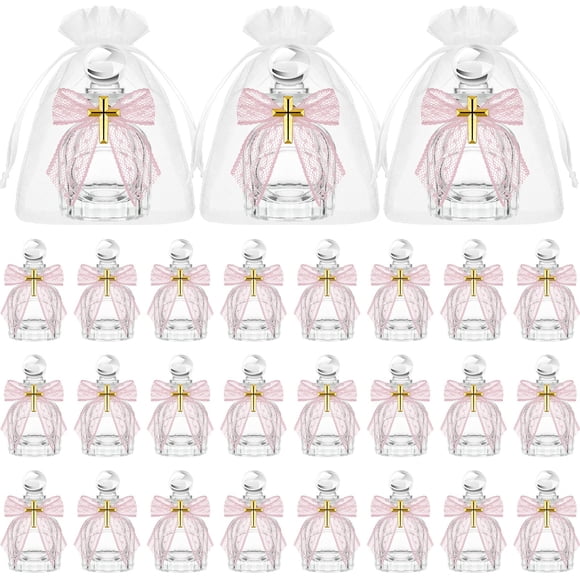 Botellas de agua bendita Newtay Catholic Glass para el bautismo (juego de 24)