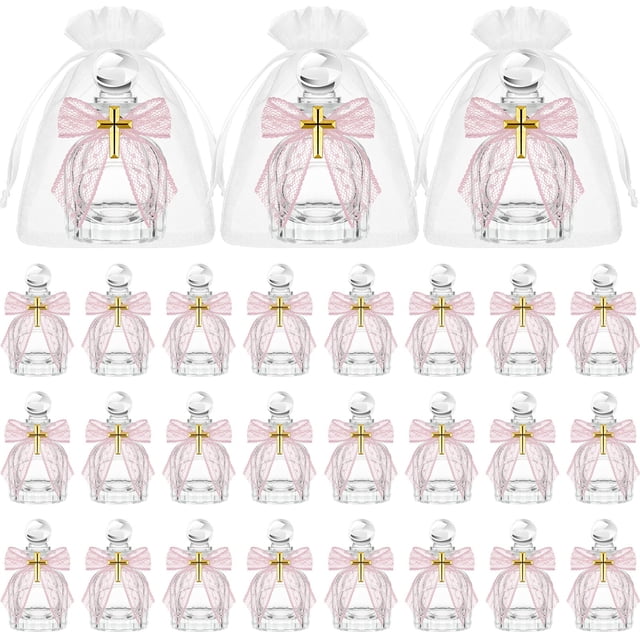 Botellas de agua bendita Newtay Catholic Glass para el bautismo (juego de 24)