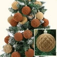thumbnail image 3 of 12pcs Plush Christmas Balls Christmas Tree Pendant Ornaments Decor Ball, 3 of 9