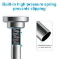 thumbnail image 3 of TEECK Shower Curtain Rod, 50-91 Inch Adjustable Tension Spring, Shower Curtain Rod Tension, Premium 304 Stainless Steel, Anti-Slip, No Driling, No Rust, for Bathroom,Silver,Easy to, 3 of 4