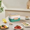 thumbnail image 2 of 3-Compartment Bento Box with Fork & Spoon - Leakproof Plastic Lunch Container for Adults, Meal Prep Containers with Portion Control, Food Grade Microwave & Dishwasher Safe Lunch Box for Office, 2 of 5