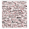 thumbnail image 3 of Ambesonne Modern Shower Curtain, Popular Fashion Words, 69"Wx75"L, Red Black and White, 3 of 3