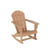 thumbnail image 3 of Costaelm Paradise Outdoor Patio Adirondack Rocking Chairs (Set of 2), Teak, 3 of 9