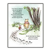 If Ever There Is A Tomorrow, Nursery Wall Decor, Winnie Wall Art, A. A. Milne the Pooh Quote Classic Poster, Encouragement Gift for Kids (Unframed Print 8"x10")