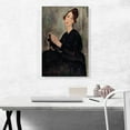 thumbnail image 2 of ARTCANVAS Portrait of Dedie 1918 Canvas Art Print by Amedeo Modigliani - Size: 26" x 18" (0.75" Deep), 2 of 9
