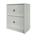 thumbnail image 2 of Castle Place Vintage Nightstand with 2 Drawers, Light Gray, 2 of 6