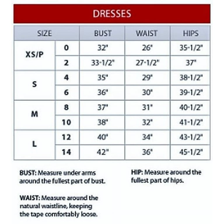 Calvin klein dress size chart best sale