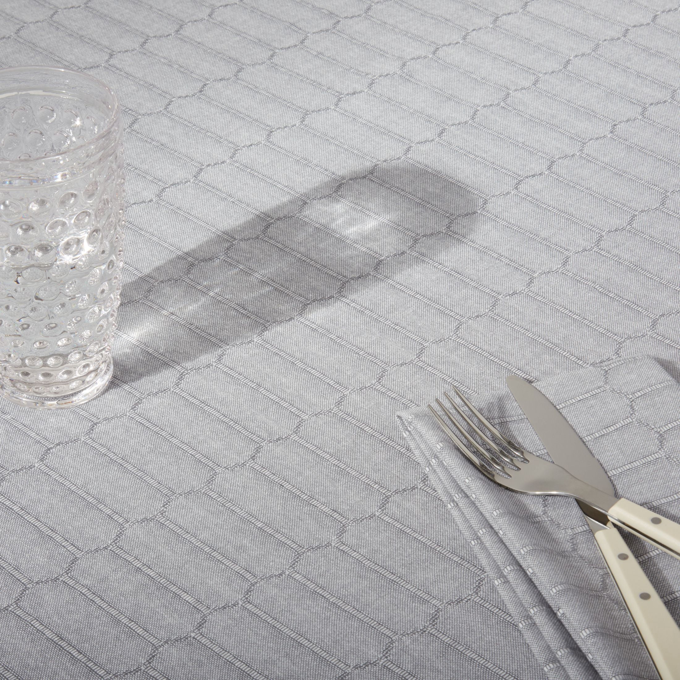 Martha Stewat Honeycomb Fabric Tablecloth, 60"x102"