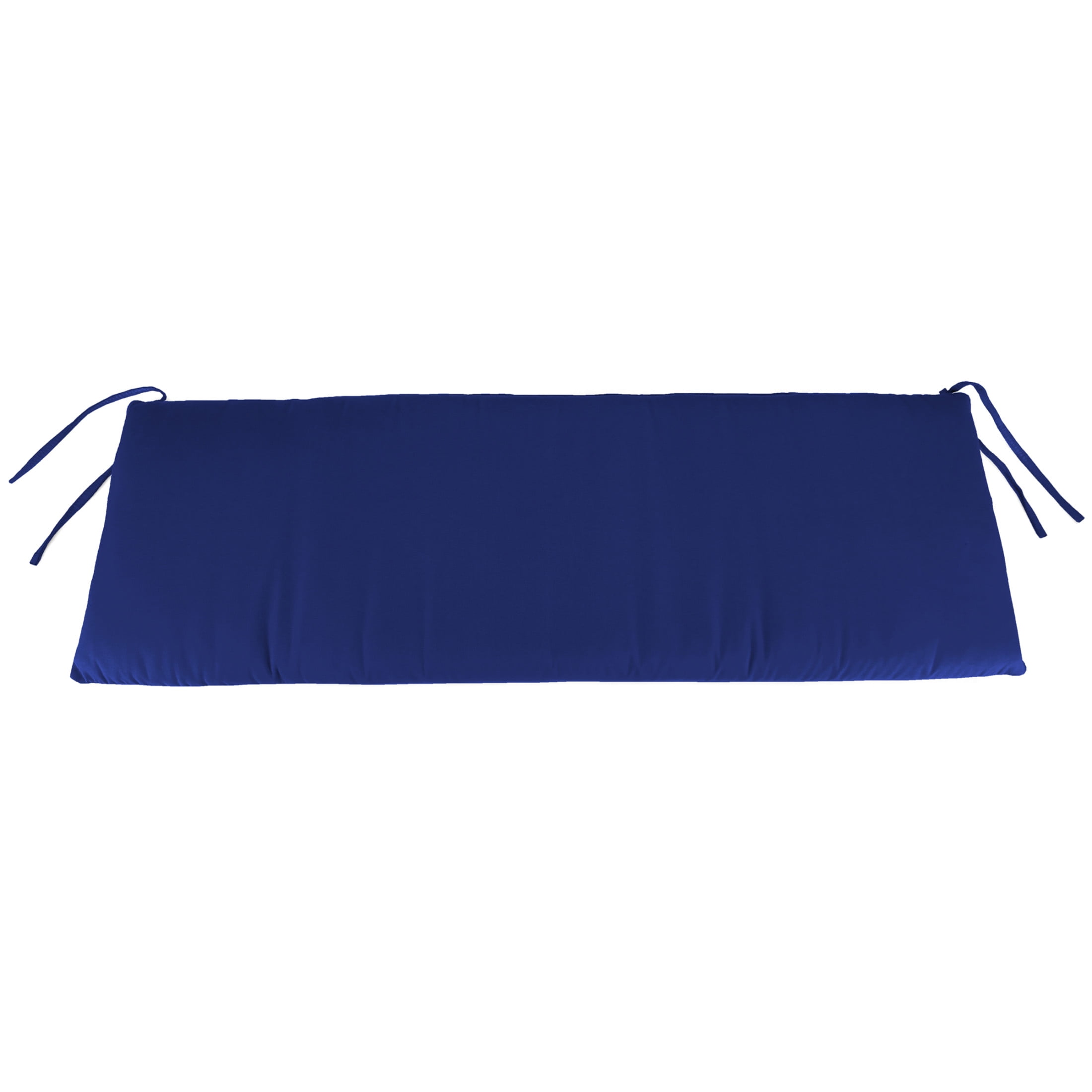 Jordan Manufacturing 48" x 18" Veranda Cobalt Blue Solid Rectangular Outdoor Settee Swing Bench Cushion with Ties