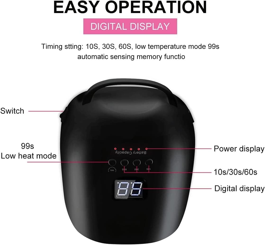 UV Light for Nails,UV LED Nail Lamp, Nail Dryer 86 W Professional Nail UV Light for Gel Polish with Adapter Gel Nails