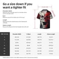 thumbnail image 5 of Yiaed Red And White Screaming Demon Skull Print Mens Casual Wrinkle Free Shirts Short Sleeve Button Down Summer Stretch Dress Shirt-4X-Large, 5 of 5