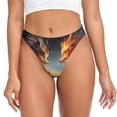 thumbnail image 1 of Balery Red And Gray Flame Fox Tangas de Algodón para Mujer con Estampado – Ropa Interior Sexy, Transpirable, G-string-3X-Large, 1 of 6