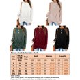 thumbnail image 4 of Sexy Dance Hauts pour Femmes T-shirt Uni Manches Longues Tee-Shirt Décontracté Col Rond Chandail Blanc P, 4 of 4