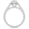 thumbnail image 3 of Pompeii 1 1/3Ct Cushion Halo Moissanite Diamond Engagement Ring White Yellow Rose Gold, 3 of 4