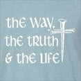 thumbnail image 5 of Wild Bobby The Way, The Truth & The Life Inspirational/Christian Men Premium Tri Blend Tee, Denim, XX-Large, 5 of 5