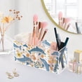 thumbnail image 5 of Dolphins and Flowers Pencil Pen Cosmetic Holder Cup Makeup Brush Holder Desk Accessories Holder Acrylic Organizer for Office School Home, 5 of 7