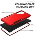 thumbnail image 3 of for Galaxy S22 Ultra Case, Defender Case Compatible with Samsung Galaxy S22 Ultra Case, Hybrid Heavy Duty Military Grade Full-Body Drop Shockproof Dustproof 3-Layers Rugged Protective Cover,
Red/Black, 3 of 7