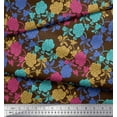 thumbnail image 2 of Soimoi Cotton Cambric Fabric Leaves & Floral Artistic Print Fabric by Yard 56 Inch Wide, 2 of 3