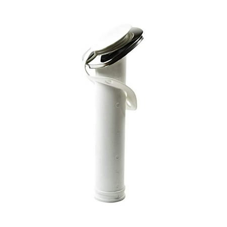 MARINE CITY 30 White Nylon Flush Mount Rod Holder/U.V. Stabilized with Cap Cover and 316 Stainless Steel Gasket 10 Pcs