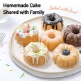 thumbnail image 6 of CAKETIME Mini Fluted Tube Pan with Metal Reinforced Frame, 6-Cavity Silicone Nonstick Small Cake Molds 2Pcs for Chocoflan, Jellies, 6 of 10