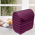 thumbnail image 4 of Teen Room Lounger Chair Bag, Zigzag Chevron Pattern with Curved Stripes Minimalist Abstract Design, High Capacity Storage with Handle Container, Lounger Size, Magenta and Black, by Ambesonne, 4 of 5