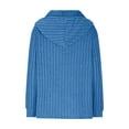 thumbnail image 6 of Ltctricy Plus Size Tops for Women Casual Loose Long Sleeve V Neck Curved Hem Ribbed Knit T Shirts Lightweight Tunic Hoodies(Blue,5X-Large), 6 of 7
