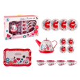 thumbnail image 1 of Tin Teapot Toy Set for Tea Party Children Kitchen Pretend Playset, 1 of 7