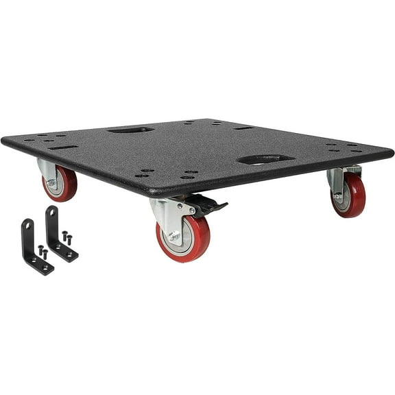 Sound Town Sturdy Plywood Caster Board for ZETHUS-VX18S/18SPW Subwoofers and Furniture, with 4-inch Wheels and Brakes (ZSCB-VX18S)